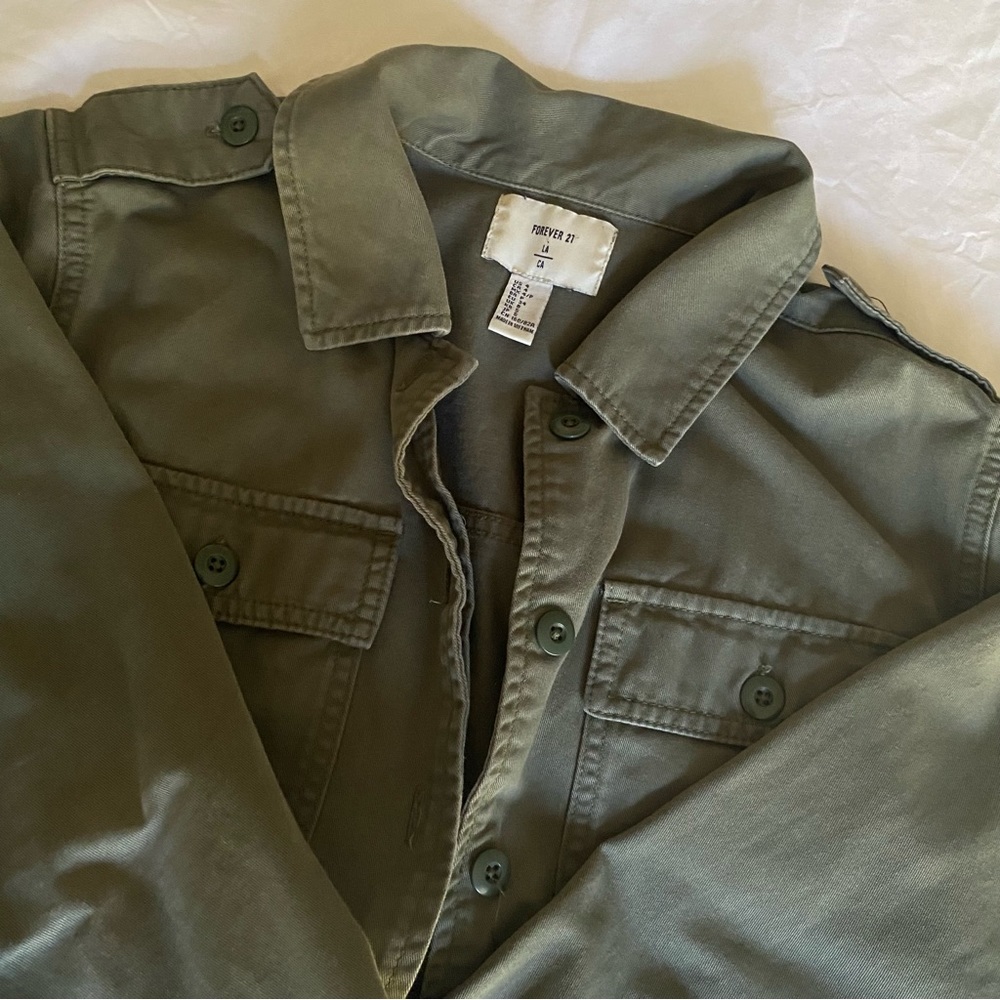 Forever 21 Olive Army Jacket THE green jacket!